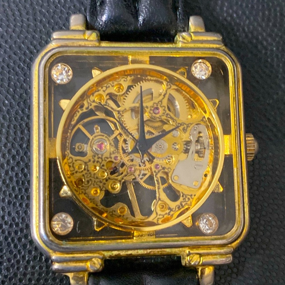 Vintage watch - P.I. Co. Skeleton Gold tone
